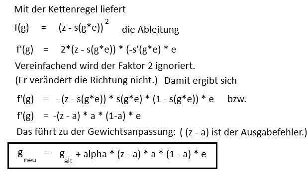Anpassungsformel min. Netz