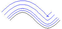 Graph der sinusfunktion mit Parallelkurven